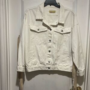Denim fringe jacket
